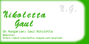 nikoletta gaul business card